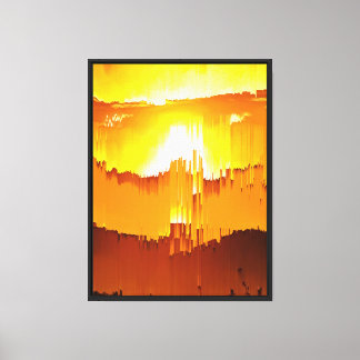 Digitale Storing Zonsondergang Horizon Canvas Afdruk