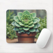 Digitale succulente sereniteit muismat (Met muis)