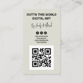 Digitale Surreal Artist QR-code Visitekaartje (Achterkant)