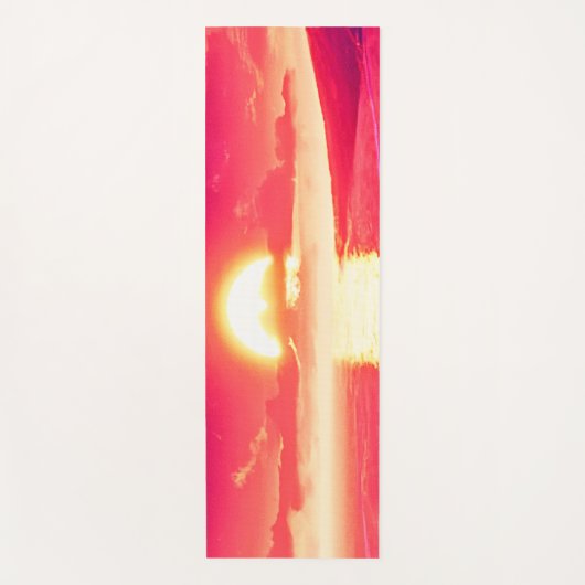 Digitale Synthwave Sunset Zee Reflectie Yogamat (Voorkant)