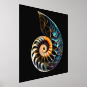 Digitale tekening bij Nautilus shell Folie Afdrukken (Laagn)