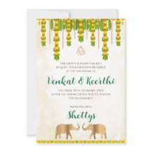 Digitale Telugu uitnodiging & Indische trouwuitnod