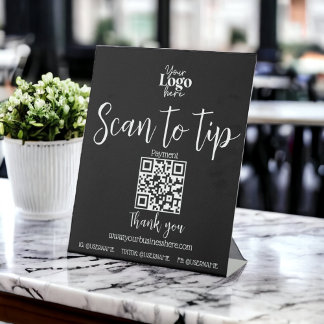 Digitale tiopot, aftasten om bedrijfs QR code te b Reclamebord Met Voetstuk