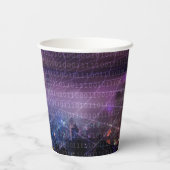 Digitale transformatie voor bedrijven papieren bekers (Achterkant)