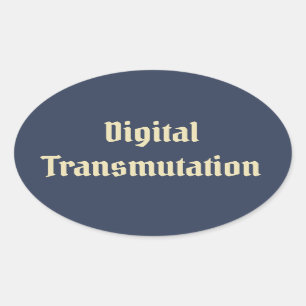 Digitale transmissie ovale sticker