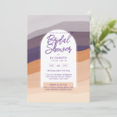 DIGITALE UITNODIGING BRUIDSSLUIER FEest Paars Oran (Staand voorkant)