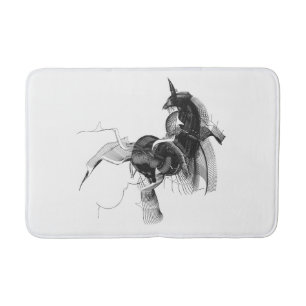 Digitale Unicorn-afbeelding - Aangepaste achtergro Badmat