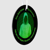 Digitale veiligheid met Kerstmis - Hacker / Cyberc Ornament (voorkant)