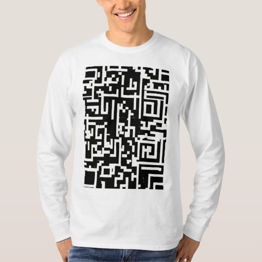 Digitale verbinding: QR Code Artistry Shirt" T-shirt (Voorkant)