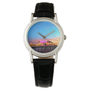 Digitale verf - Brighton Pier Sunset Horloge