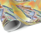 Digitale verf met chromatische draak cadeaupapier (Rol Hoek)