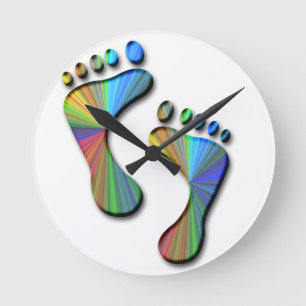 Digitale voetafdruk ronde klok