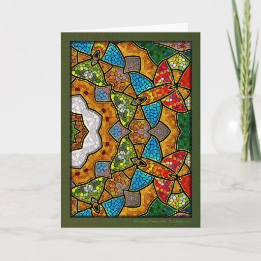 Digitale Vogel Mandala Feestdagen Kaart (Voorkant)