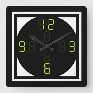 Digitale wandklok vierkante klok