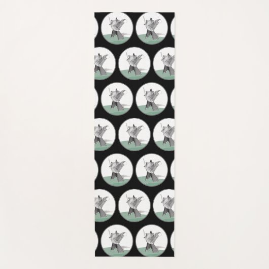 Digitale warrior - Aangepaste achtergrondkleur Yogamat (Voorkant)