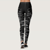 Digitale Wavy Black Water Reflecties van Tron Leggings (Achterkant)
