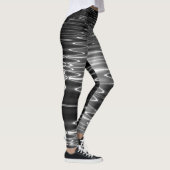 Digitale Wavy Black Water Reflecties van Tron Leggings (Rechts)