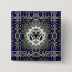 Digitale Wereld Vierkante Button 5,1 Cm