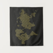 Digitale Wereldkaart Wandkleed (Voorkant)