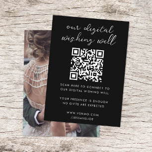 Digitale Wishing Well QR Code Wedding Registry Informatiekaartje