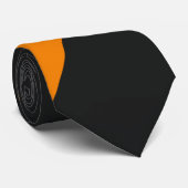 Digitale witte en Oranje moderne willekeurige vorm Stropdas (Opgerold)