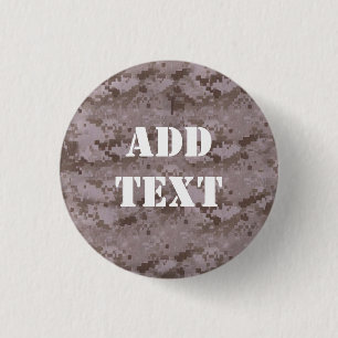 Digitale Woestijn Camouflage Ronde Button 3,2 Cm
