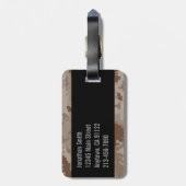 Digitale woestijncamouflage  bagagelabel (Achterkant verticaal)