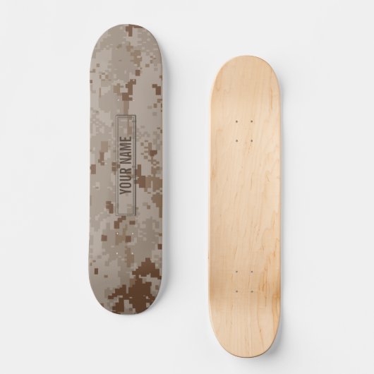Digitale woestijncamouflage skateboard (Voorkant)