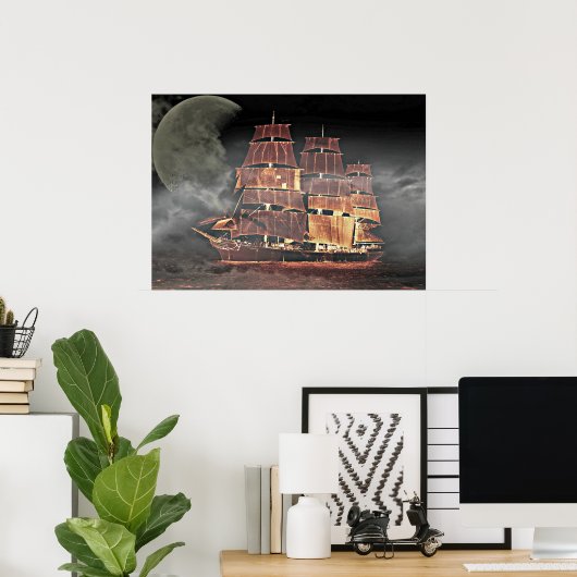 Digitale zend Verzendkunst Poster (Thuiskantoor)