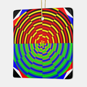 Digitale zon door Kenneth Yoncich Keramisch Ornament