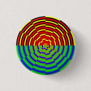 Digitale zon door Kenneth Yoncich Ronde Button 3,2 Cm