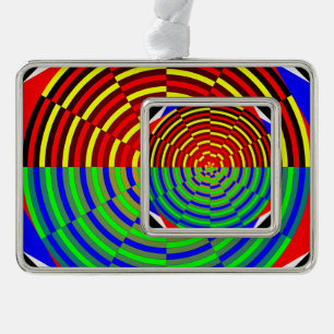 Digitale zon door Kenneth Yoncich Verzilverd Kader Ornament