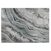 Digitale zwart-wit- en zilvergeode kunst snijplank (Voorkant)