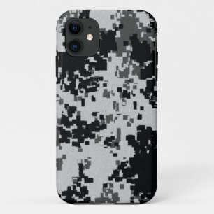 Digitale zwart-witcamouflage iPhone 11 hoesje
