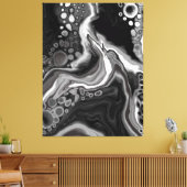 Digitale zwarte en witte marmer canvas afdruk (Insitu (Woonkamer))