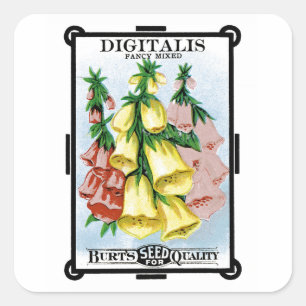 Digitalis Etiket verpakking voor zaaizaad