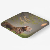 Dignified Brown Pitbull Papieren Bordje (Gebogen)