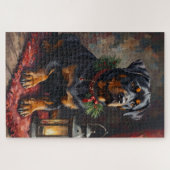 Dignified Rottweiler Dog Christmas Lantern Legpuzzel (Horizontaal)