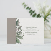 Dignité - carte pour notes de Merci de perte (Debout devant)