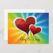 dij regenboogharten briefkaart (Voorkant / Achterkant)