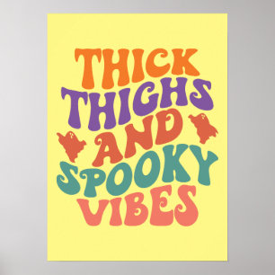 Dijen en Spooky Vibes - Funny Halloween Poster