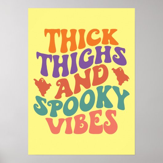 Dijen en Spooky Vibes - Funny Halloween Poster (Voorkant)