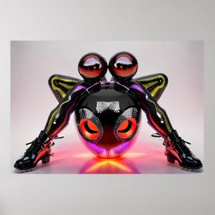 Dijkhoge kattenogen poster