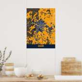 Dijon - France Bluefresh City Map Poster (Keuken)