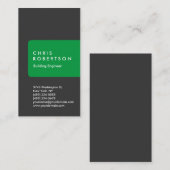 Dik grijs groen tandtechnicus Visitekaartje (Voorkant / Achterkant)