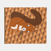 Dikeekhoorn Holding Acorn Fleece Blanket (Voorkant (Horizontaal))