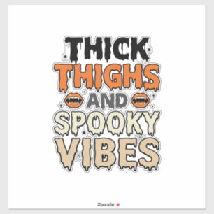 Dikke Dijen en Griezelige Sfeer Halloween-ontwerp_ Sticker
