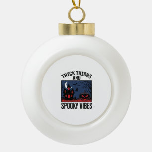 Dikke Dijen En Griezelige Trillingen Halloween T-s Keramische Bal Ornament