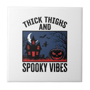 Dikke Dijen En Griezelige Trillingen Halloween T-s Tegeltje