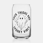 "Dikke dijen en griezelige vibes" Blikvorm Glas (Voorkant)